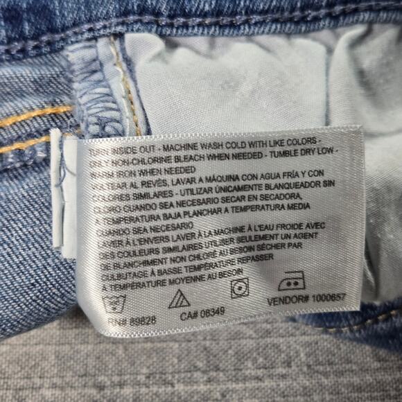 Vintage American Blues Women Sz 6 Embroidered Floral Denim Shorts Spring Summer - Picture 8 of 10